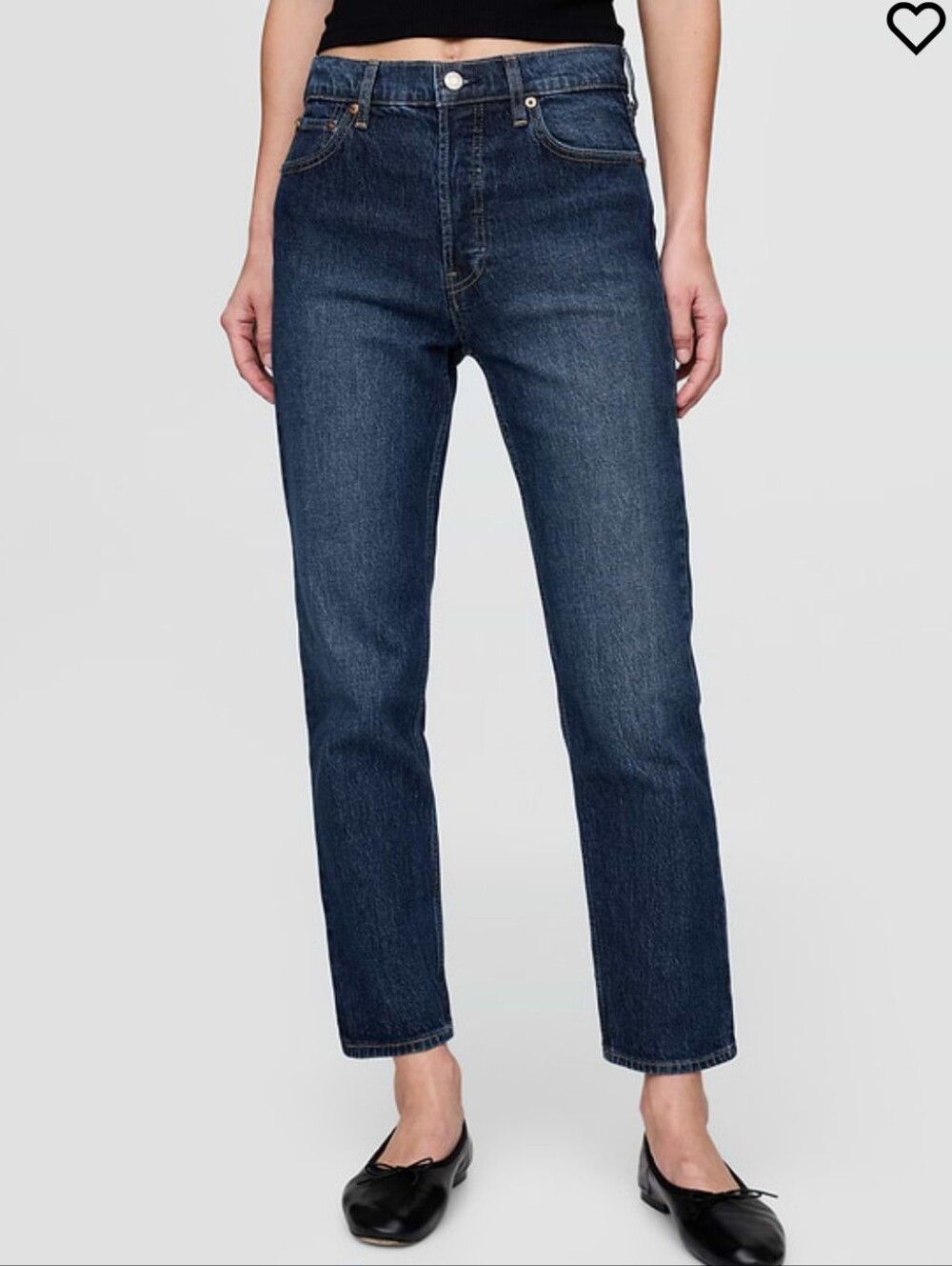 GAP Cheeky Straight High Rise Dark Blue Jeans